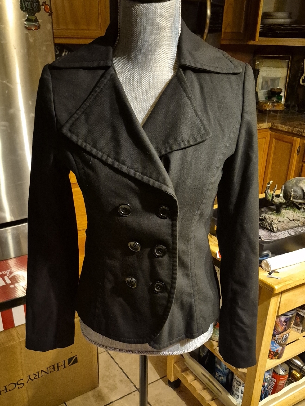H&M Black Double-Breasted Blazer Jacket